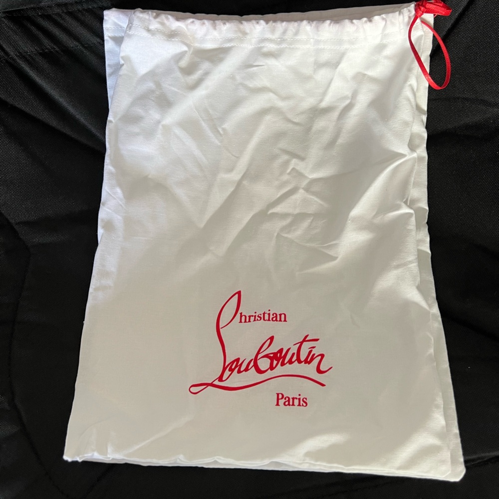 Christian Louboutin White Bag with Red Logo